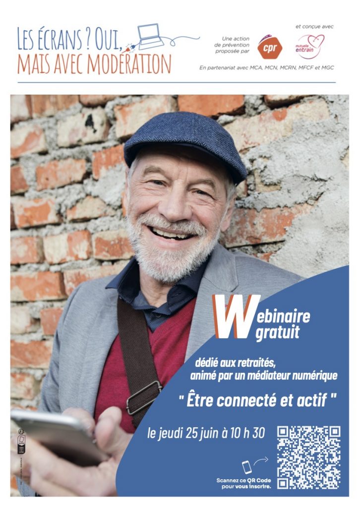 Webinaire gratuit dédié aux retraités, animé par un médiateur numérique
