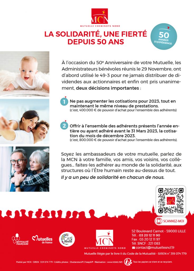 Flyer - La solidarité, une fierté depuis 50 ans